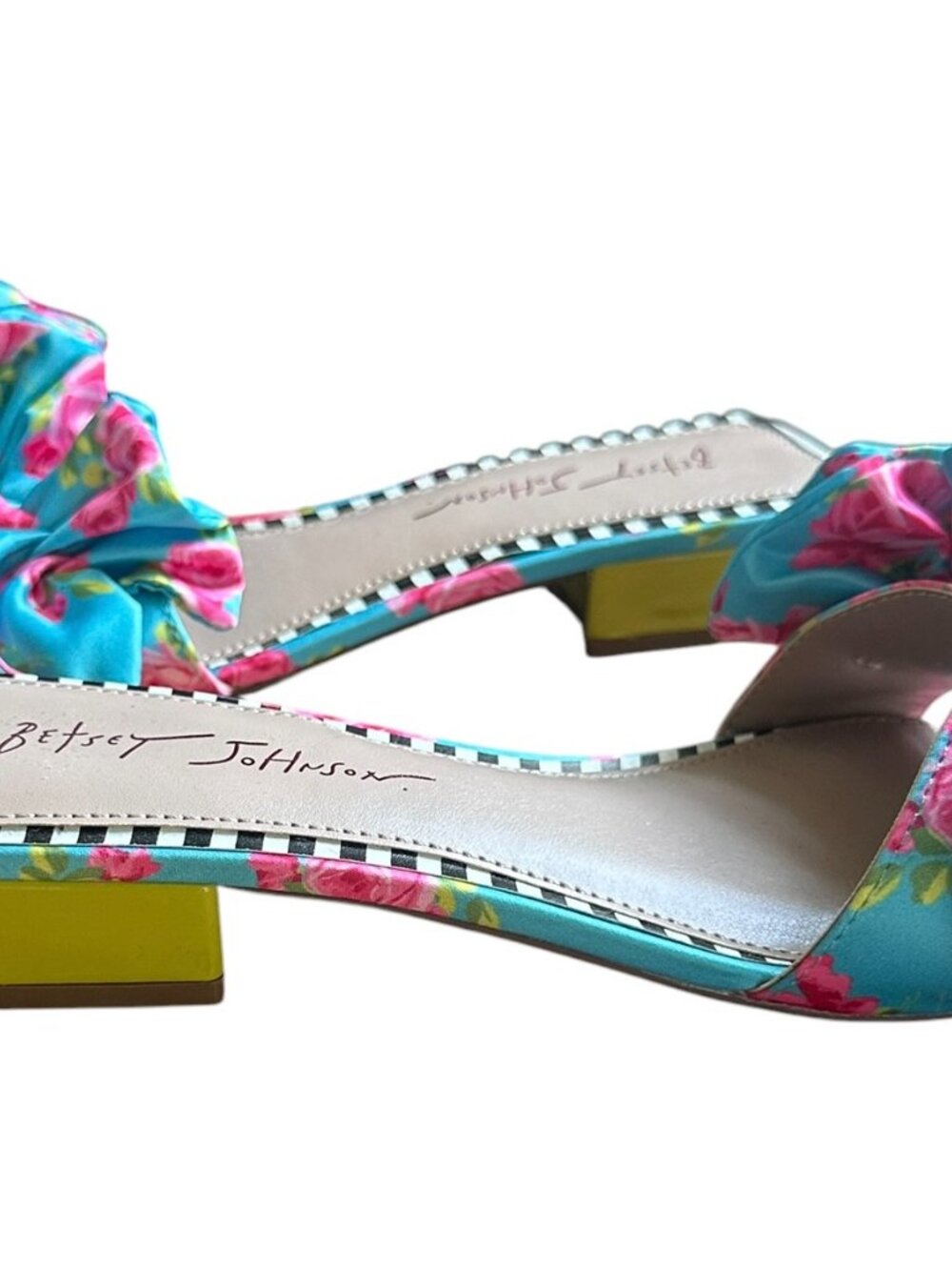 BETSEY JOHNSON Women's Alivia Slip-on Sandals, Blue ROSE - size 8.5 - Picture 2 of 7